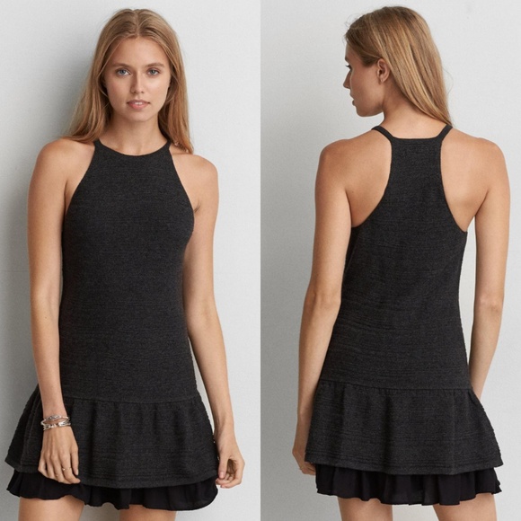 American Eagle Outfitters Dresses & Skirts - American Eagle gray layered hem sweater dress